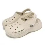 CROCS 洞洞鞋 BAYA PLATFORM CLOG 女鞋 冬日白 貝雅雲彩克駱格 厚底 增高 卡駱馳 20818611S