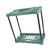 Garden Tool Organizer Green Yard Tool Holder for Mops Long Handled Tool Shed