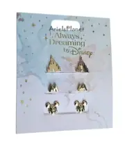 2025 Disney Parks Always Dreaming Mickey Mouse Ear & Castle Earrings Set of 3