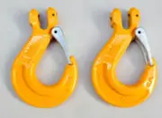 2X 13mm Clevis Sling Hook 5.3T G80 with Safety Latch Lifting Sling Slip Rigging
