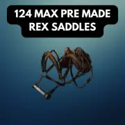 ARK Survival Ascended PvE PC/XBOX/PS5 124 Max Pre-Made Rex Saddle for Boss ASA