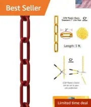 5' Lightweight Crowd Control Barrier - UV Resistant Plastic Chain for All Events
