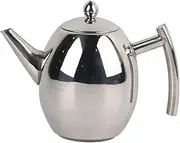 Stainless Steel Teapot, Large Capacity Coffee Pot Kettle with Filter, Suitable for Home, Hotel, Cafe, Restaurant (1L/1000ml)