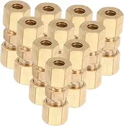 Brass Brake Line Compression Adapters 3/16 Od Copper Connector for Union Fitting