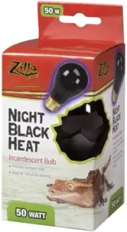 Reptile, Zilla Night Time Black Light Incandescent Heat Bulb (50 Watts)