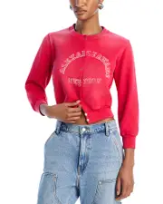 alexanderwang. t Shrunken Snap Front Sweatshirt