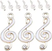 [TEHAUX] 20 Pcs Music Symbol Pendant Necklace Charms Music Notes Charms for Jewelry Making Musical Note Charm Ukulele Charms Silver Choker Fashion Necklace Jewlery Violin Bracelet Alloy