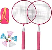 YARNOW 1Set Badminton Racket Set Durable Sports for Includes Rackets Birdies Backpack for Parent Interaction Coordination Skills