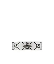 GG and bee engraved wide ring 11,12,13,14,15,16,10 White