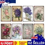 Rust Free UV Protected Metal Flower Sign Vintage Bar Wall Art Poster for Home