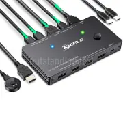 KVM201TC 4K KVM Switch HDMI KVM Switch for U Disk Keyboard Monitor Mouse Printer