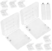 CAXUSD 10 Sets AAA to Aa Battery Adapter Converter with Storage Box Transparent User Friendly Design for Easy Installation and Organization Portable and Compact Battery Holder