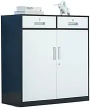 Filing Cabinet 1mm Thickness Iron Cabinet Home Balcony Tool Storage Cabinet Office File Cabinet with Lock File Data Storage Cabinet Storage Cabinet(Multi-Colored)