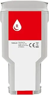 Compatible 745 Ink Cartridge Pigment Chromatic Red 300ml Replacement for HP 745 XL F9K06A F9K05A F9K04A F9K03A F9K02A F9K01A High Yield for DesignJet Z2600 Z5600 Postscript Printer