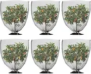 uxcell 6-Pack Garden Plant Netting, 3.3 x 4.9 Feet Fruit Trees Bird Netting W Drawstring for Protect Plant Flower from Bird Eating Blueberry Bush Netting Cover [Black]