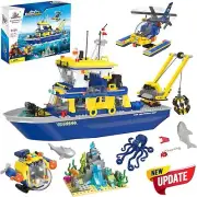 New SHIP BUILDING KIT 797 Piece City Ocean Exploration Play SET Toy Ages 6+ NIB
