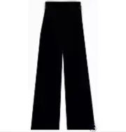 Body Wrappers 6399 Women's Size Small (4-6) Black Crushed Velvet Jazz Pants