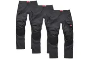 3 x Hard Yakka Mens Legends Cotton Drill Cargo Work Pants Y02202 - Charcoal