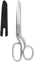 LIVINGO 8" Professional Heavy Duty Tailor Fabric Scissors, Dressmaker Sewing Classic Stainless Steel Ultra Sharp Forged Shears, Bent(20.3cm)