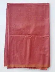 Superb Earthen Red / Mauve Wool Fabric Gold Microstripe - 76" x 56" - Two Yards