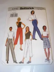 WOMENS UNCUT BUTTERICK 3396 Sewing Pattern PLEATED PANTS SHORTS SIZE 14-18