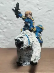 Handpainted Reaper Bones Miniature Ursula Dwarven Bear Rider