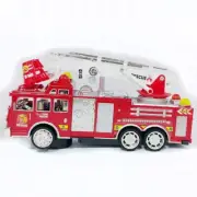 Fire Truck Toy for Toddlers LED, Light Up, Sirens, Bump and Go Fire Engine