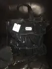 New Valentino Red Italy Ruffle Sequin Leather Cross Body Tote Shoulder Bag Purse