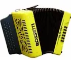Rossetti Valentino 31 Button Diatonic Accordion With German Reeds Yellow FBE- FA