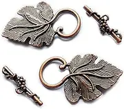 (34 Pcs Silver Tone Pattern Heart Clasp Toggle Findings Jewelry Making 18X14/20X8mm) - Heather's cf 34 Pieces Silver Tone Pattern Heart Clasp Toggle Findings Jewellery Making 18X14/20X8mm
