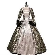 Retro Vintage Rococo Victorian Dress Prom Dress Plus Size Color Block Women's Royal Masquerade Party Prom Carnival of Venice Adults Dress