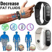 Lymph Drainage Magnetic Bracelet - Ultrasonic High-tech Body Shape Wristband Black