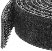StarTech.com Hook-and-Loop Cable Management Tie - 50 ft. Bulk Roll - Black - Cut-to-Size Cable Wrap/Straps