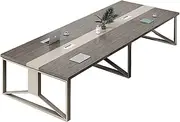 YQMHEZ Conference Table, Rectangular Seminar Table, Room Boardroom Desk, Meeting Table, Conference Room Table for 10 People, Meeting Seminar for Boardroom(300cm)