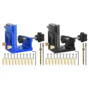 Doweling Jig Set Pocket Hole Drilling Locator Jig Detachable Drill Guide Puncher