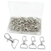 Swivel Clasp Hooks, Key Chain Clip Hooks, Silver D Ring Clip Lanyard Snap Hook