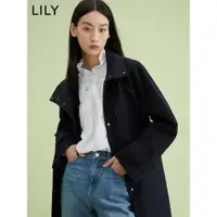 在飛比找ETMall東森購物網優惠-女裝LILY商場同款連帽風衣外套