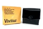 Vintage 49mm Vivitar Coated Close-up Lens Filter Set +1 +2 +3 in Box