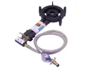 LPG Cast Iron Dual Double 2 Ring Gas Wok Burner 20MJ Heat Output BBQ Cooker Camp