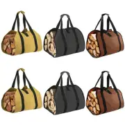 Waxed Fabric 2 Pack Firewood Carriers Built to Last in Tough Conditions
