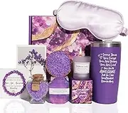 JOEVOT Birthday Gifts for Women, Spa Gift Basket Set for Best Friends Female Her Sister Mom Wife Girlfriend Nurse, Gift Ideas for Mothers Day, Valentines Day, 20 oz Stainless Steel Tumbler Set