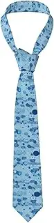 OAZCVBNN Blue Polka Dot Print Print Men's Ties Wedding Tuxedo Sets Essential Tie Accessories 1.4 IN x 3.1 IN x 4.76 FT
