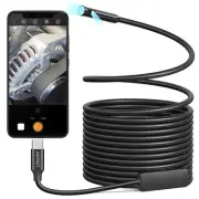 Dual Lens Endoscope Camera, Type-C Borescope with 8 Adjustable LED Lights, IP...