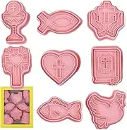 Christian Cookie - Cross Cookie Cutter Shapes Set of 8 | Cookie First Communion Religious Baptism Holy Cross PP