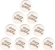 10 Pcs Acrylic Cake Toppers Round Birthday Engraved Toppers Birthday Party Cake Decoration Cupcake Dessert Accessories
