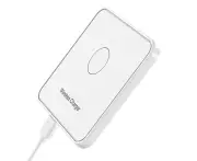 Square Desktop QI Wireless Charger-15W-Simple White.Fast charging pad compatible with most mobile phones
