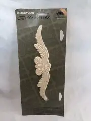 NEW House of Fara Hardwood Accents Item #319 Spiral & Feathery Natural Wood