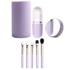 Cosmetic Brush Mirror Brush Case 6-in-1 Portable Powder Brush Blusher Brush