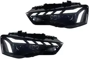 Compatible For Audi A5 A5L S5 RS5 2008-2016 Auto Headlights Assembly Upgrade LED Projector Lens Car Front Lamps Accessories(For 12-16 User)