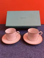 Tiffany 920 Cup & Saucer Set of 2 Gold